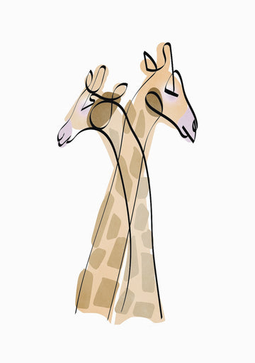Billedet demonstrere to giraffer som krammer