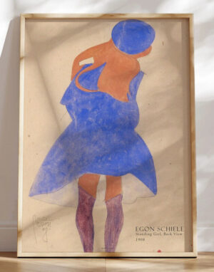 Egon Schiele - Standing Girl, Back View