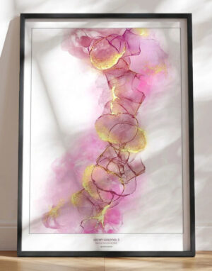 Oh my gold no. 3 - kunstplakat med grafisk guldeffekt