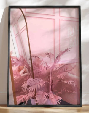 Grafisk plakat - pink room