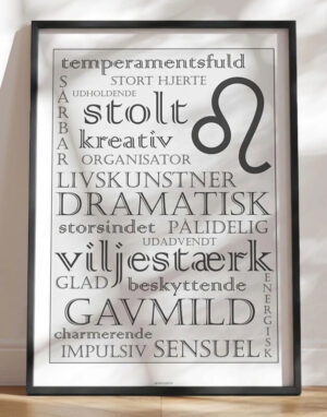 Stjernetegnplakat løve karaktertræk