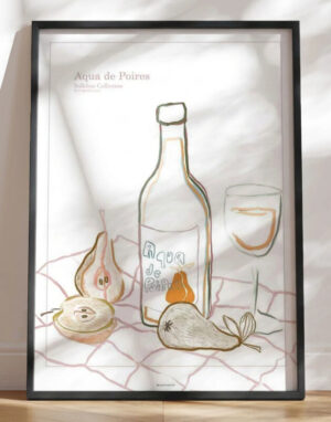 Stilleben kunstplakat - Aqua de Poires
