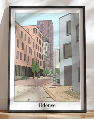 Byplakat Odense - Odense midtby