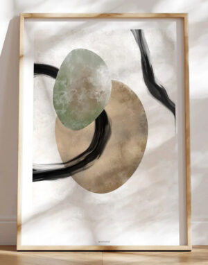 Abstrakt kunstplakat - stones