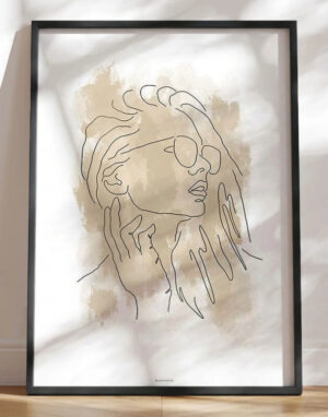 Kunstplakat - Woman in beige no. 2