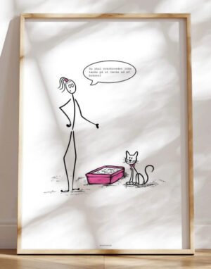 Stickwoman plakat - kattebakken