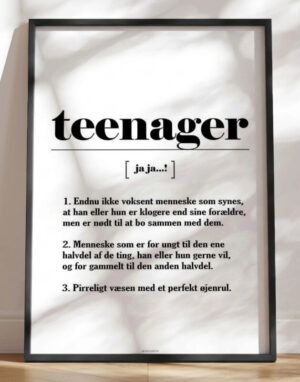 Definitionsplakat - teenager