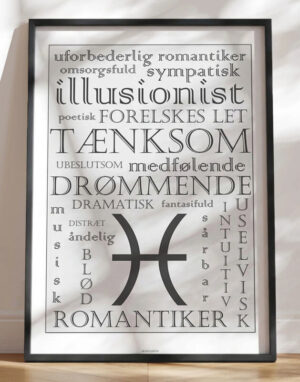 Stjernetegnplakat fisk karaktertræk