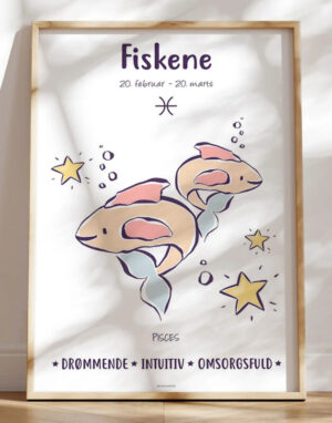 Stjernetegn plakat fisk