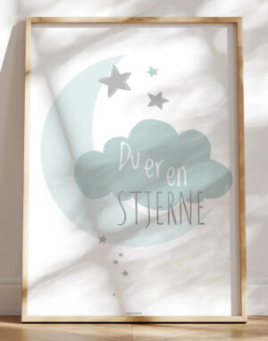 Du er en stjerne børneplakat