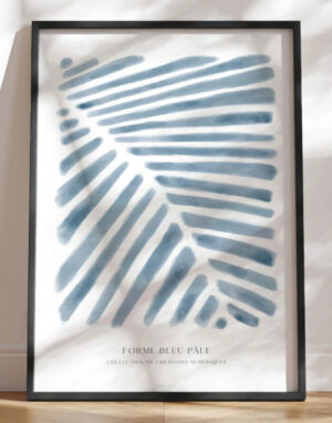 Lys blå kunstplakat - Forme bleu pâle