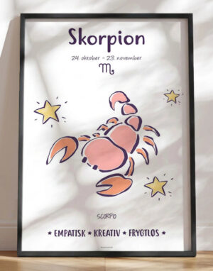 Stjernetegn plakat skorpion