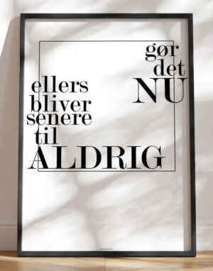 Nu eller aldrig plakat