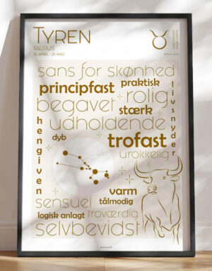 Plakat stjernetegn tyr