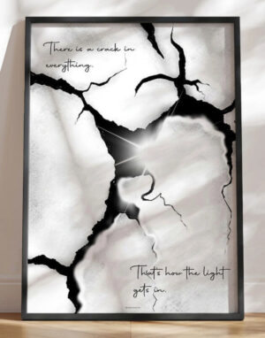 Crack in Everything - plakat med inspirerende citat