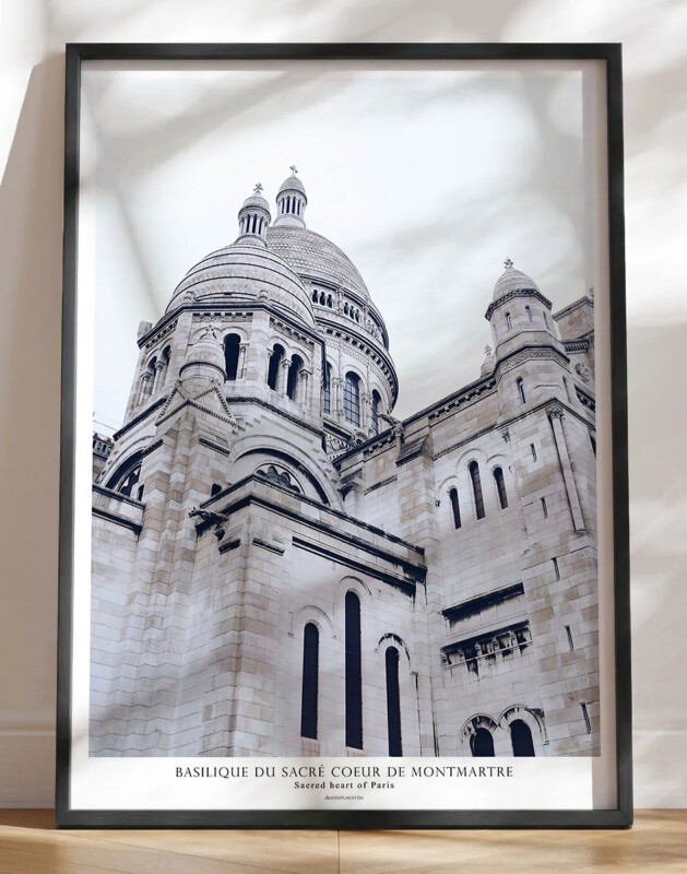 Fotoplakat - Sacré-Coeur-kirken i Paris