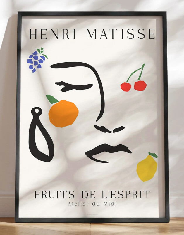 Matisse-inspireret plakat - Fruits d'esprit