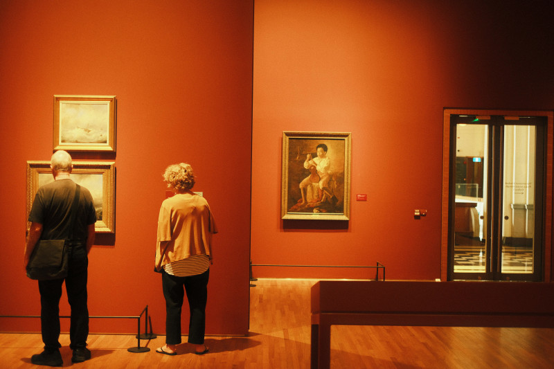 Museum vægkunst arrangement